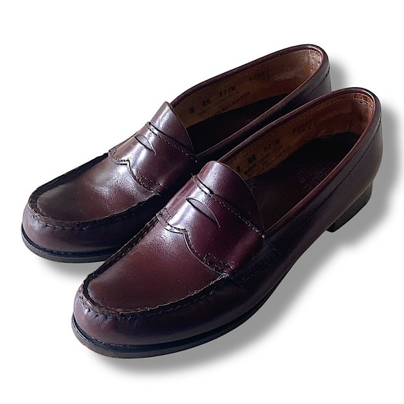 G.H.Bass Willa Flat Strap Weejuns Penny Loafer Brown Size 8AA Minimalist - Picture 10 of 12